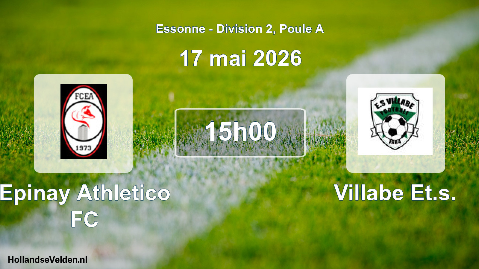 Match programmé: Epinay Athletico FC - Villabe Et.s. (17 mai 2026)