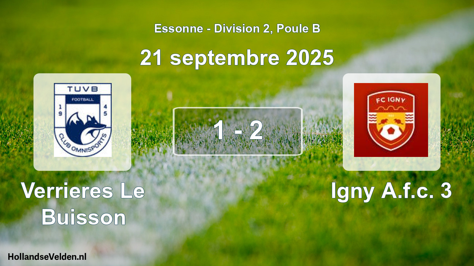 Gespeelde wedstrijd: Verrieres Le Buisson - Igny A.f.c. 3 1 - 2 (21 september 2025)