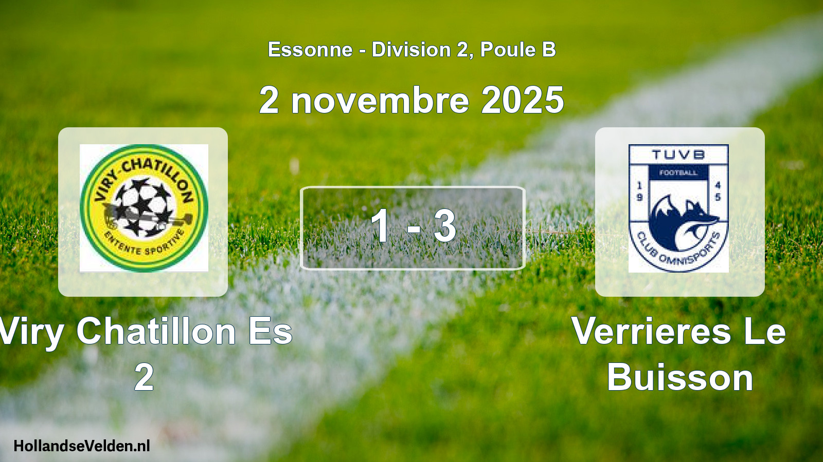 Gespeelde wedstrijd: Viry Chatillon Es 2 - Verrieres Le Buisson 1 - 3 (2 november 2025)