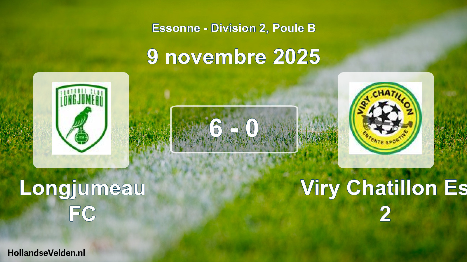 Total number of matches played: Longjumeau FC - Viry Chatillon Es 2 6 - 0 (9 November 2025)
