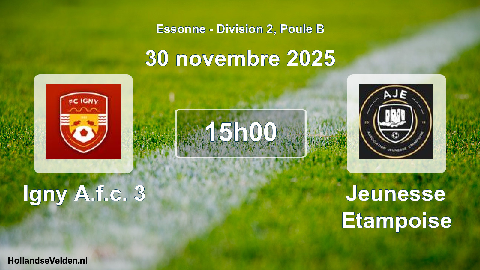 Scheduled Match: Igny A.f.c. 3 - Jeunesse Etampoise (30 November 2025)