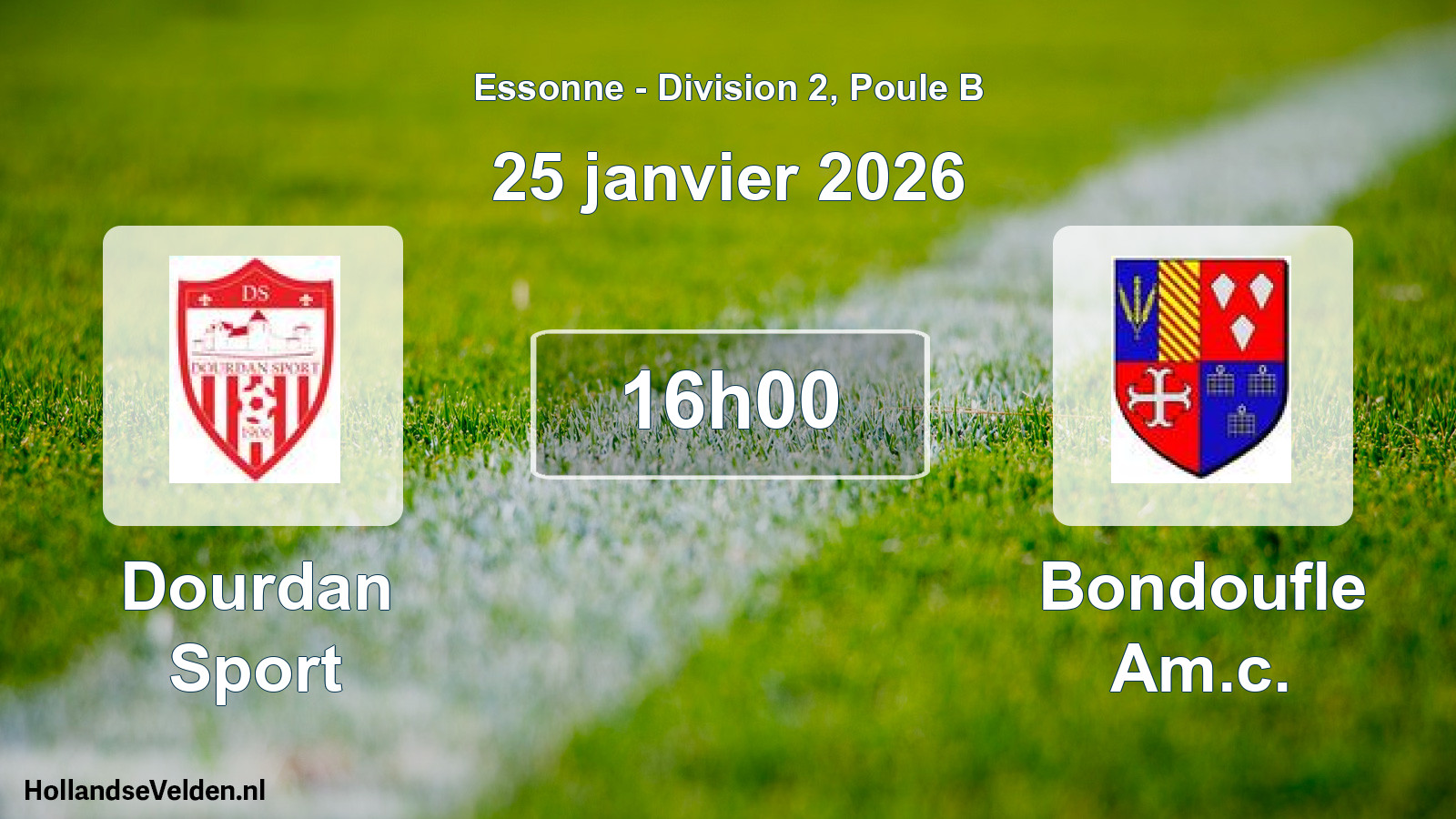 Scheduled Match: Dourdan Sport - Bondoufle Am.c. (25 January 2026)