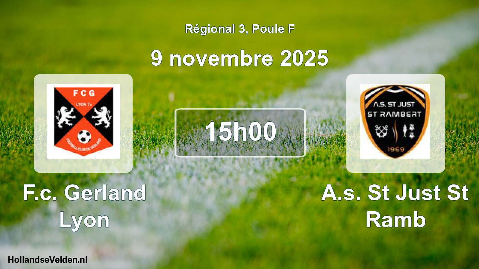 Geplande wedstrijd: F.c. Gerland Lyon - A.s. St Just St Ramb (9 novembre 2025)