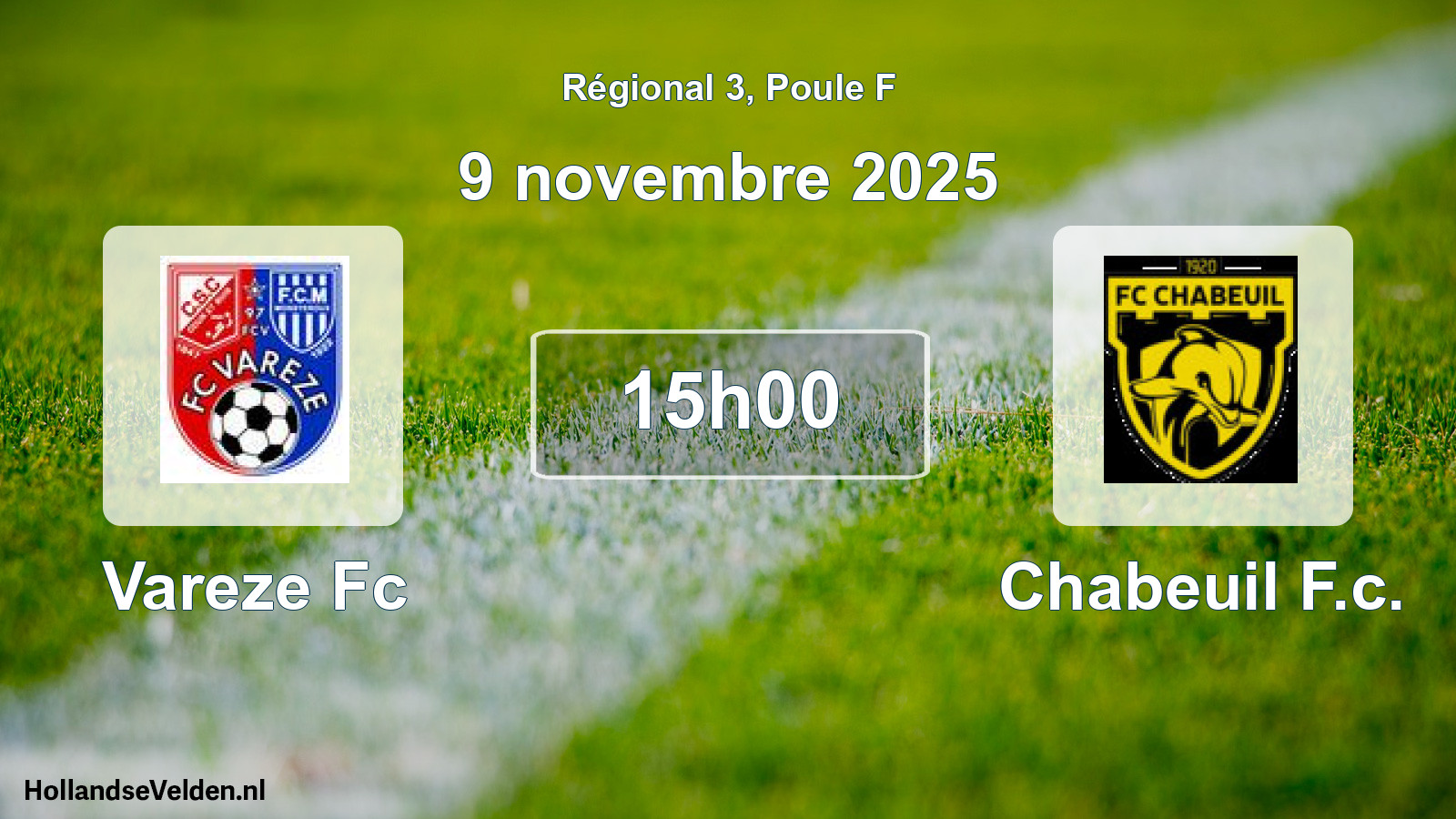 Geplande wedstrijd: Vareze Fc - Chabeuil F.c. (9 novembre 2025)