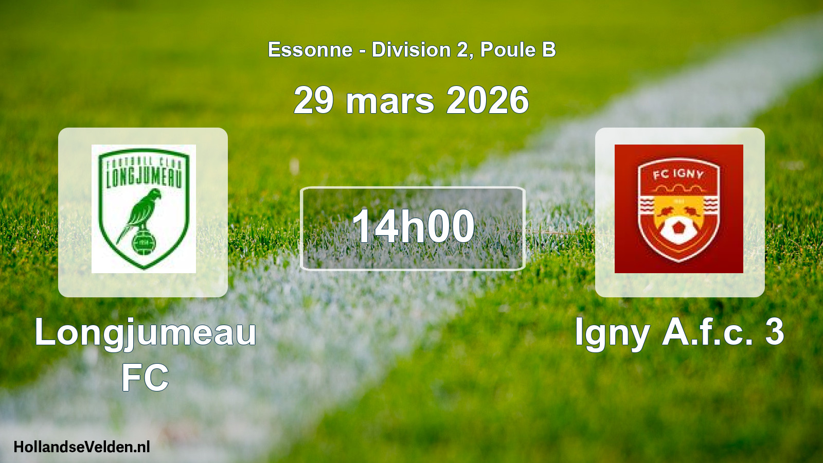 Scheduled Match: Longjumeau FC - Igny A.f.c. 3 (29 March 2026)