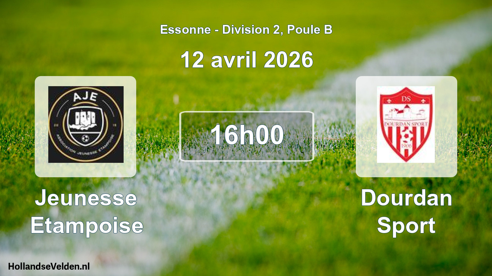 Match programmé: Jeunesse Etampoise - Dourdan Sport (12 avril 2026)