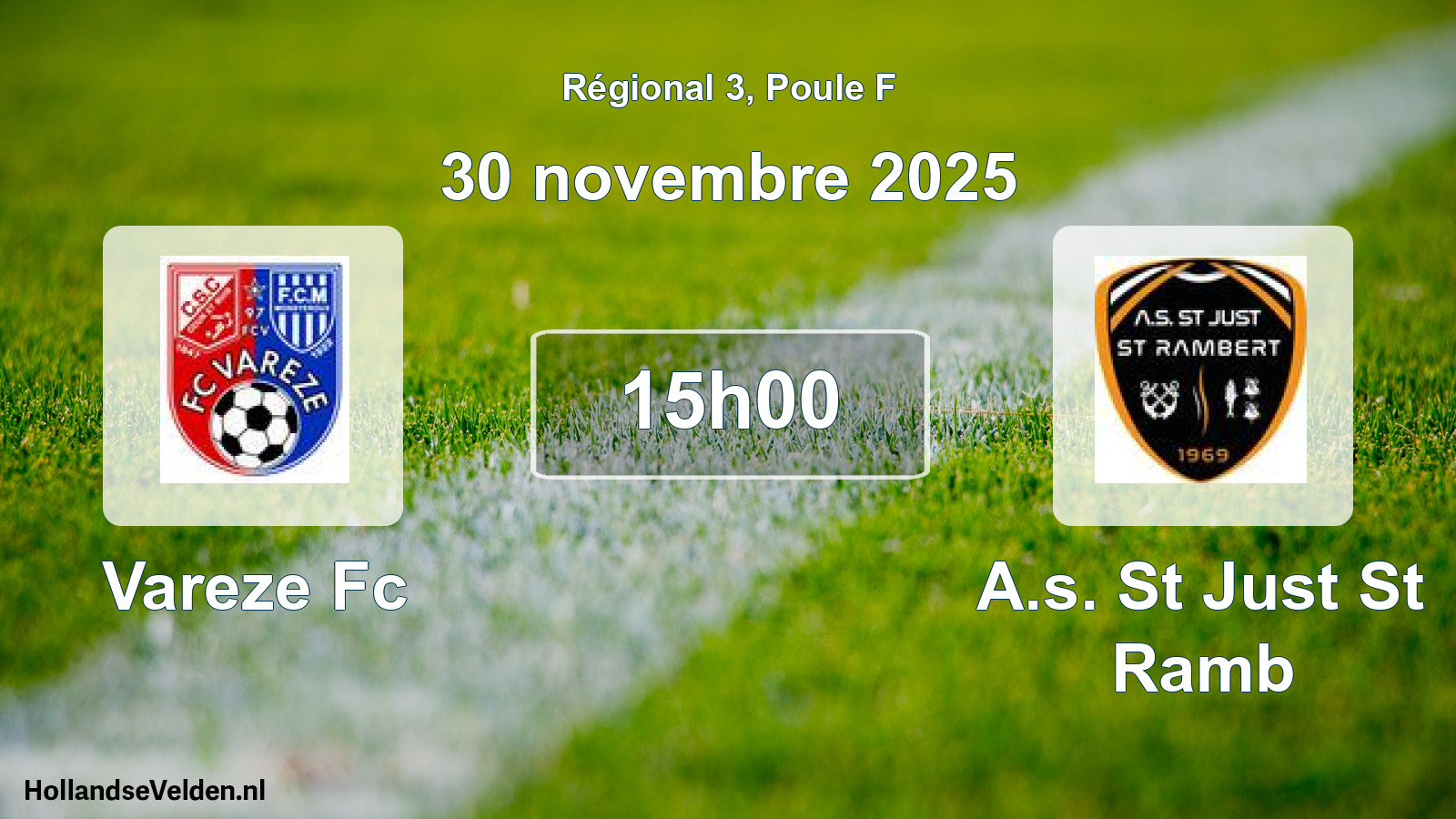 Geplande wedstrijd: Vareze Fc - A.s. St Just St Ramb (30 novembre 2025)