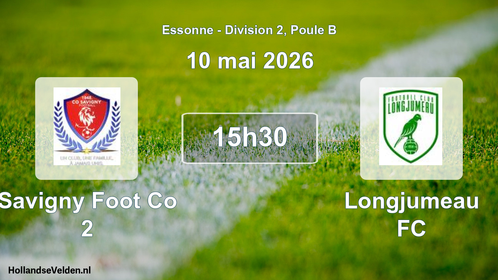 Match programmé: Savigny Foot Co 2 - Longjumeau FC (10 mai 2026)