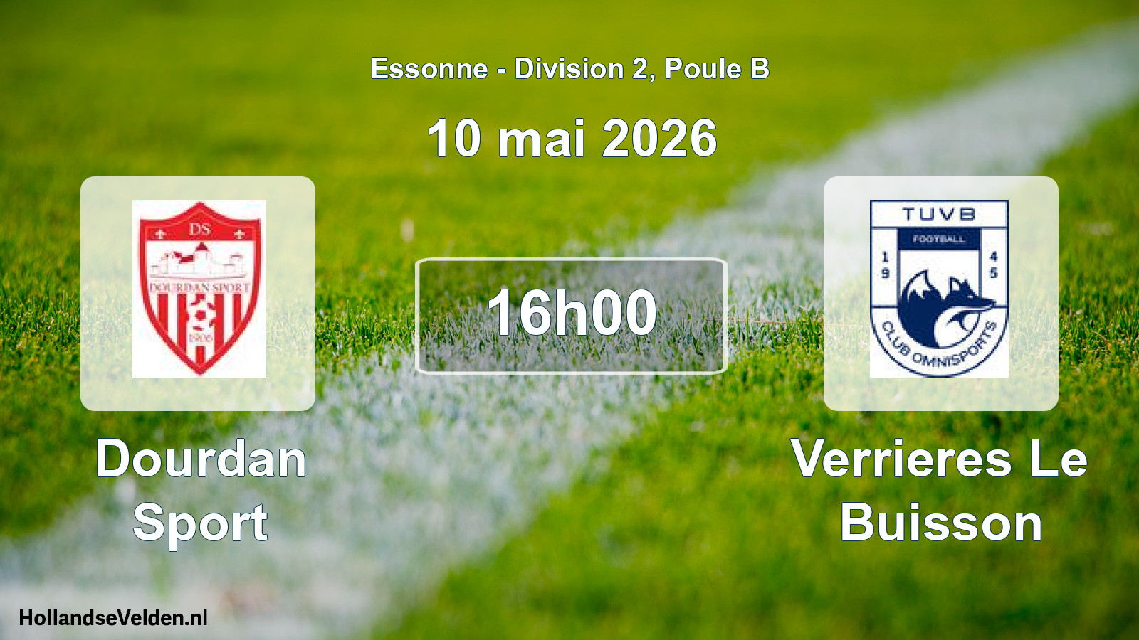 Geplande wedstrijd: Dourdan Sport - Verrieres Le Buisson (10 mei 2026)
