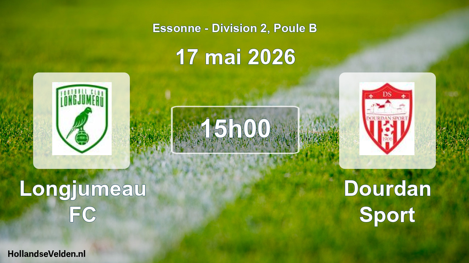 Match programmé: Longjumeau FC - Dourdan Sport (17 mai 2026)