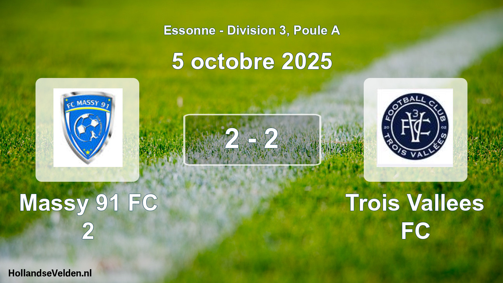 Total number of matches played: Massy 91 FC 2 - Trois Vallees FC 2 - 2 (5 October 2025)