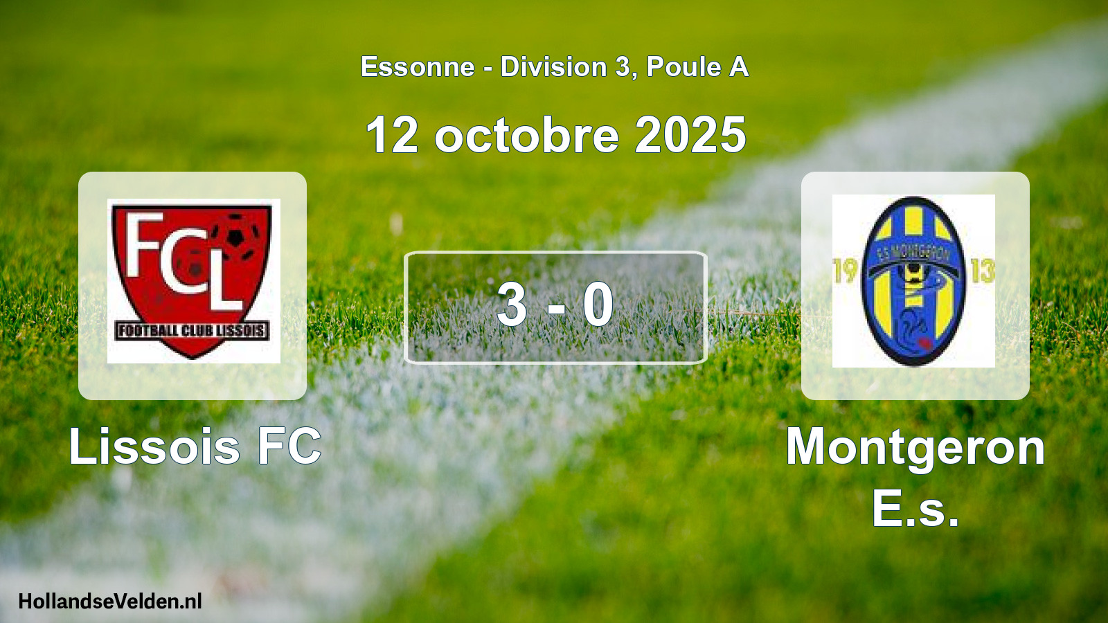 Match joué: Lissois FC - Montgeron E.s. 3 - 0 (12 octobre 2025)