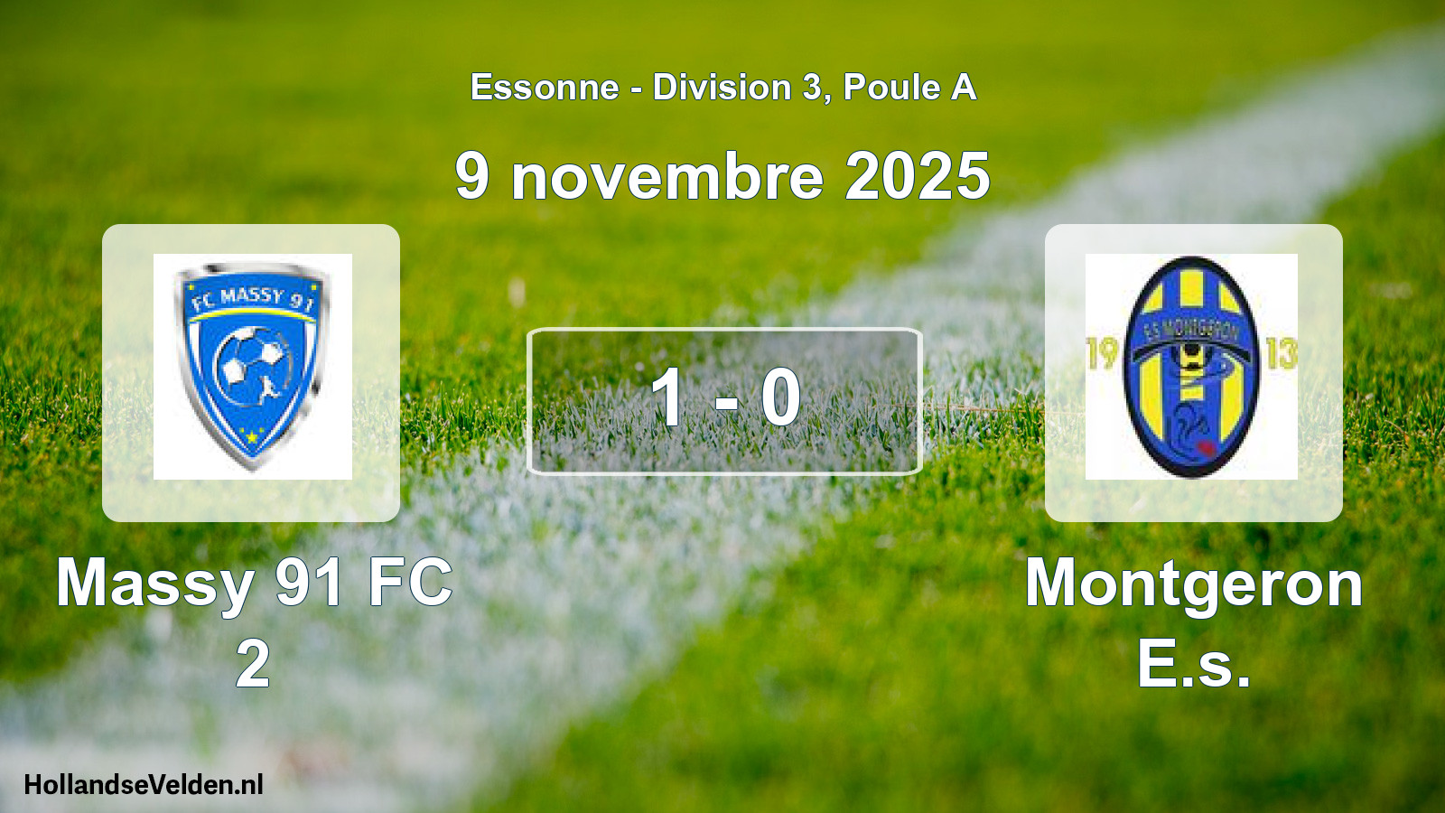 Match joué: Massy 91 FC 2 - Montgeron E.s. 1 - 0 (9 novembre 2025)
