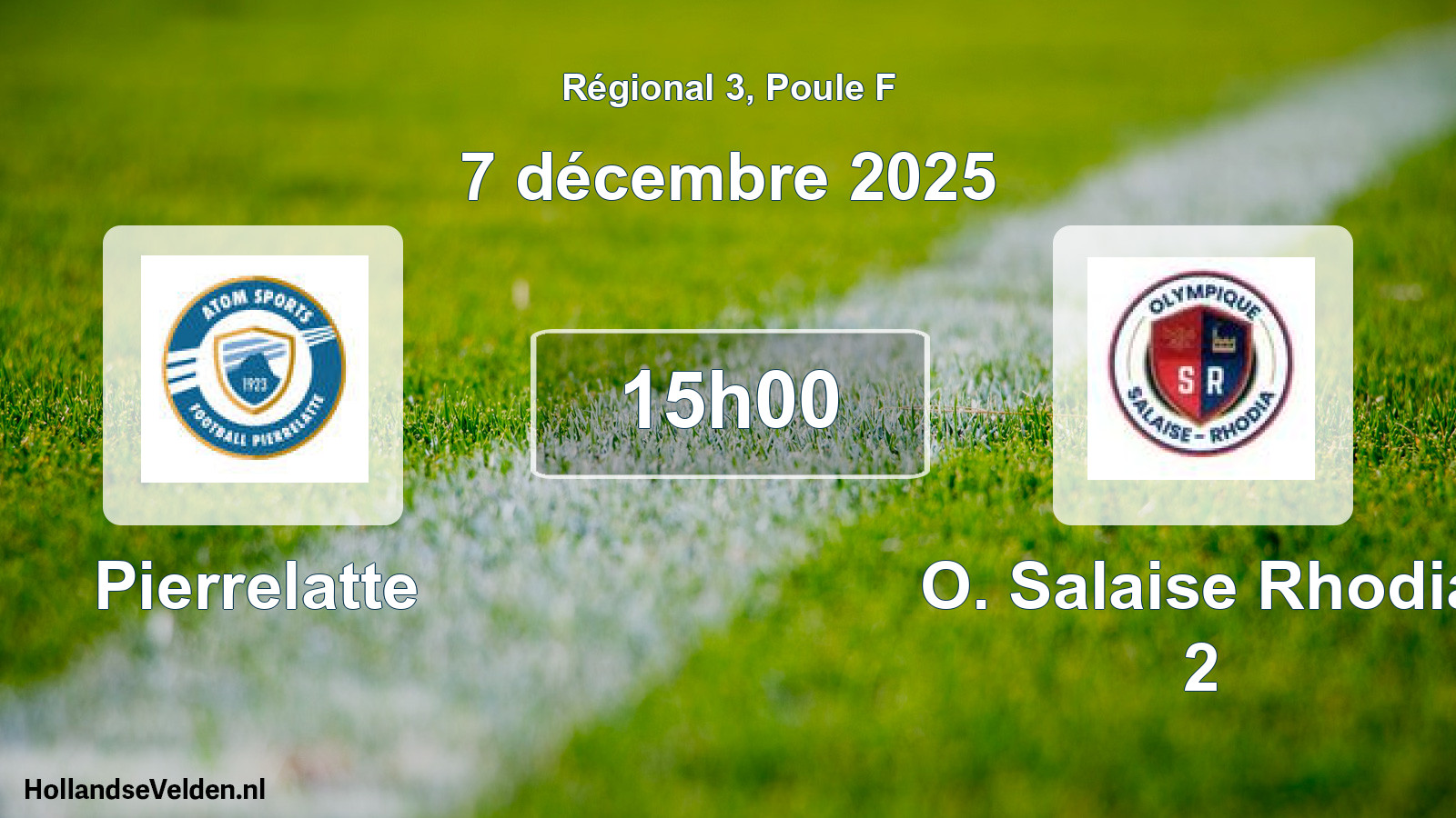 Geplande wedstrijd: Pierrelatte - O. Salaise Rhodia 2 (7 december 2025)
