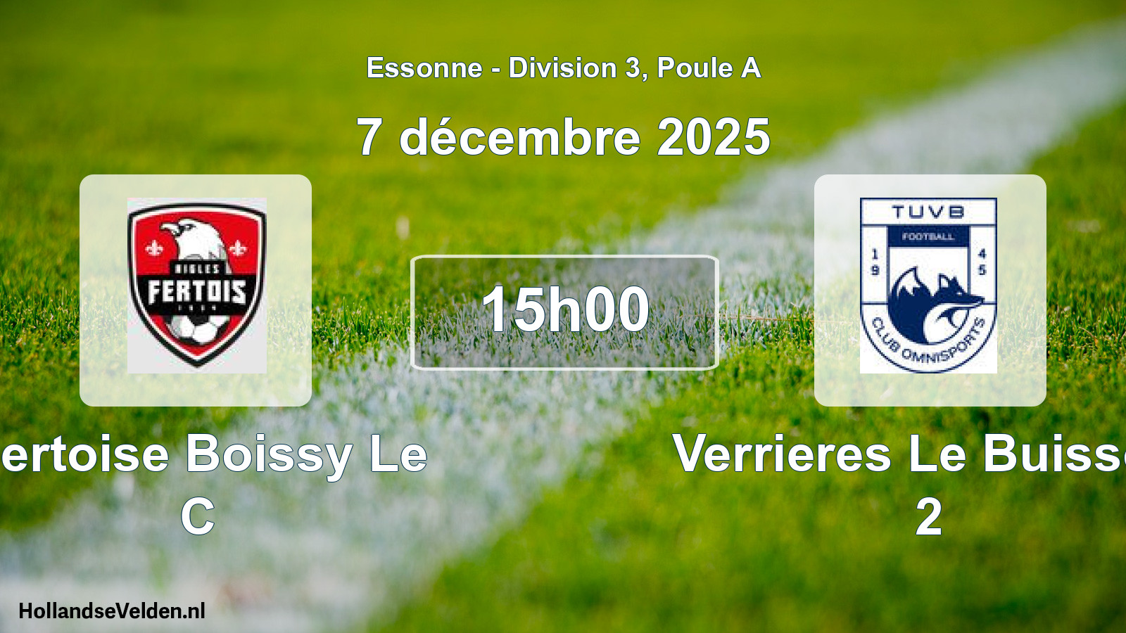 Geplande wedstrijd: Fertoise Boissy Le C - Verrieres Le Buisson 2 (7 december 2025)