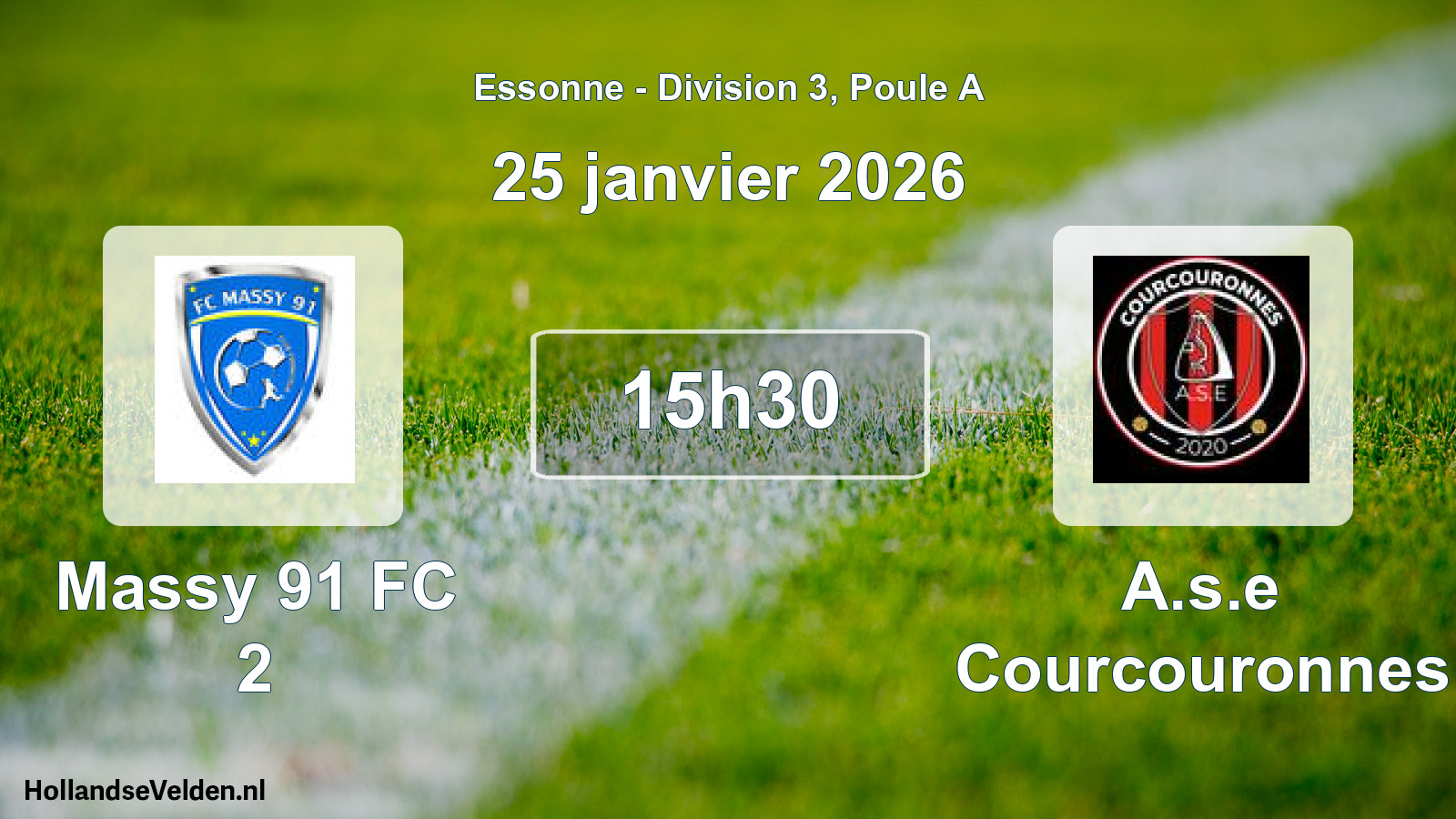 Scheduled Match: Massy 91 FC 2 - A.s.e Courcouronnes (25 January 2026)