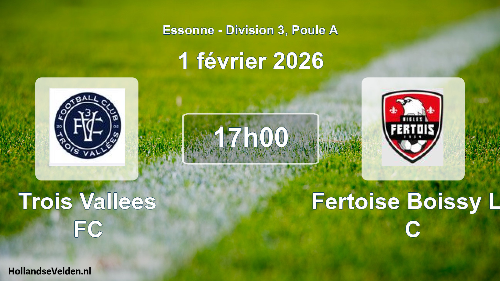 Scheduled Match: Trois Vallees FC - Fertoise Boissy Le C (1 February 2026)