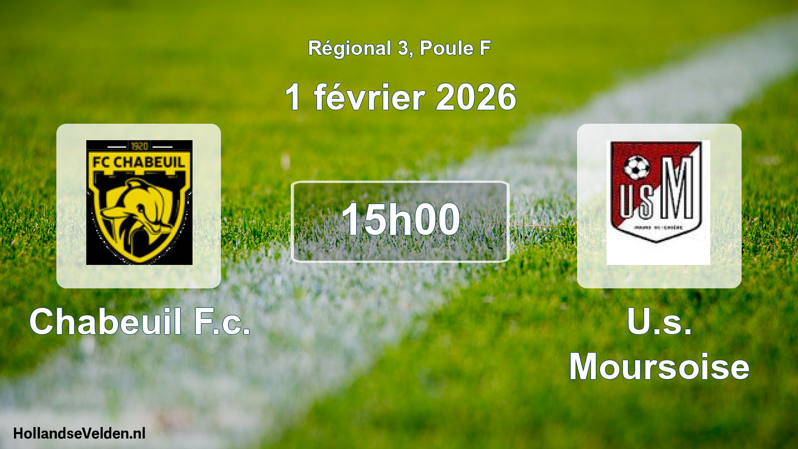 Geplande wedstrijd: Chabeuil F.c. - U.s. Moursoise (1 février 2026)
