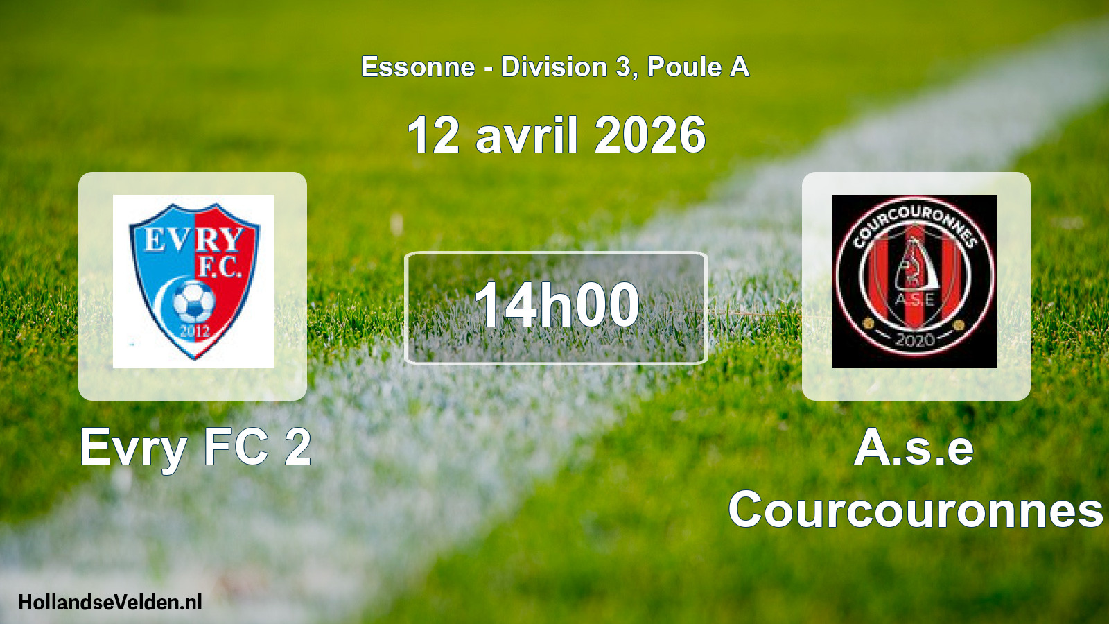 Geplande wedstrijd: Evry FC 2 - A.s.e Courcouronnes (12 april 2026)