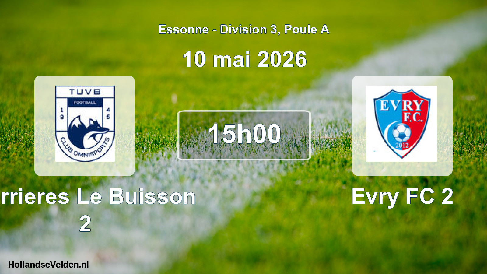 Scheduled Match: Verrieres Le Buisson 2 - Evry FC 2 (10 May 2026)