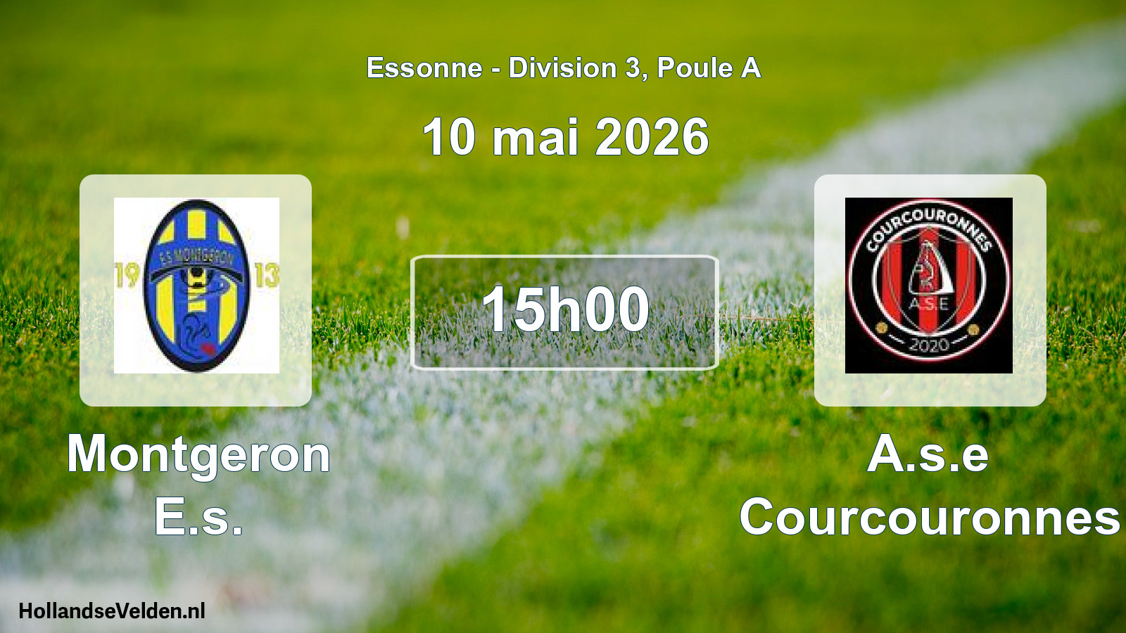 Match programmé: Montgeron E.s. - A.s.e Courcouronnes (10 mai 2026)