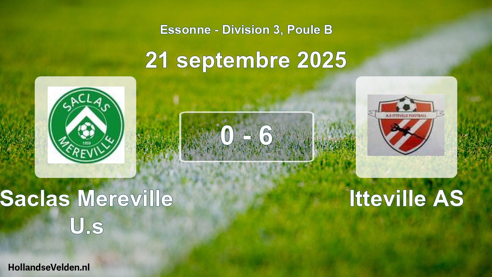 Match joué: Saclas Mereville U.s - Itteville AS 0 - 6 (21 septembre 2025)