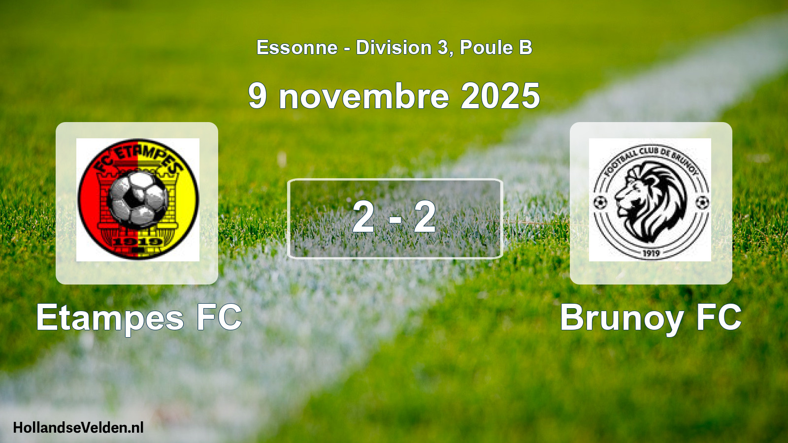 Gespeelde wedstrijd: Etampes FC - Brunoy FC 2 - 2 (9 november 2025)