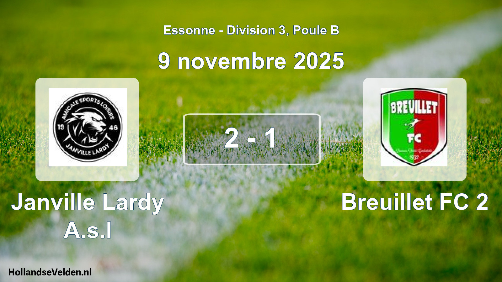 Match joué: Janville Lardy A.s.l - Breuillet FC 2 2 - 1 (9 novembre 2025)