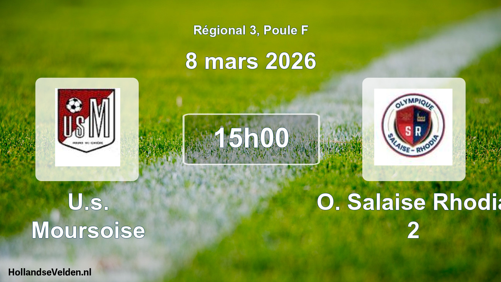 Geplande wedstrijd: U.s. Moursoise - O. Salaise Rhodia 2 (8 maart 2026)