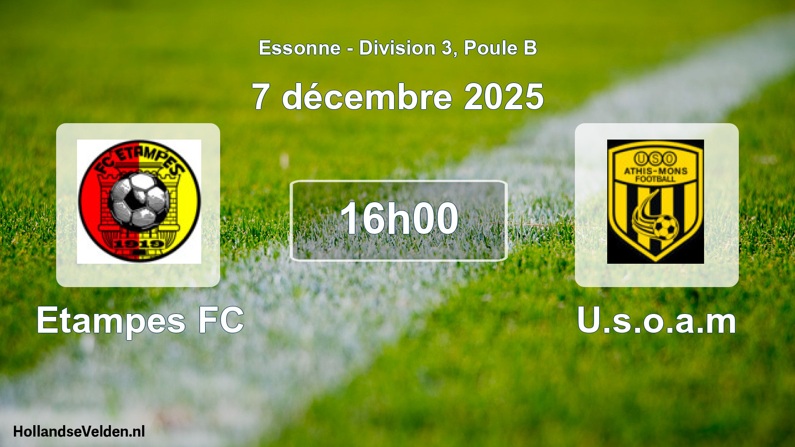 Scheduled Match: Etampes FC - U.s.o.a.m (7 December 2025)