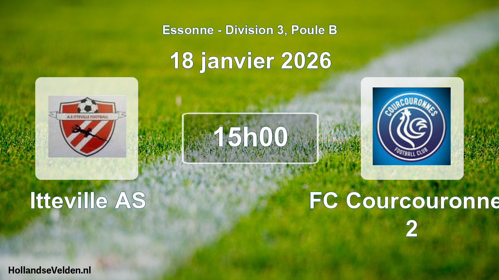 Geplande wedstrijd: Itteville AS - FC Courcouronnes 2 (18 januari 2026)