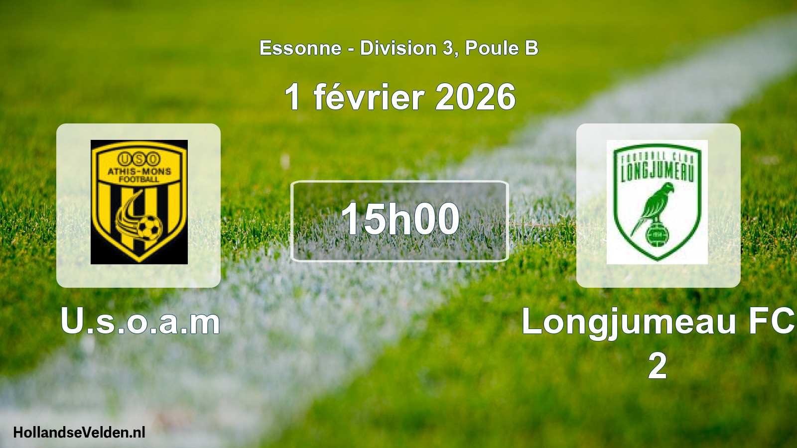 Match programmé: U.s.o.a.m - Longjumeau FC 2 (1 février 2026)