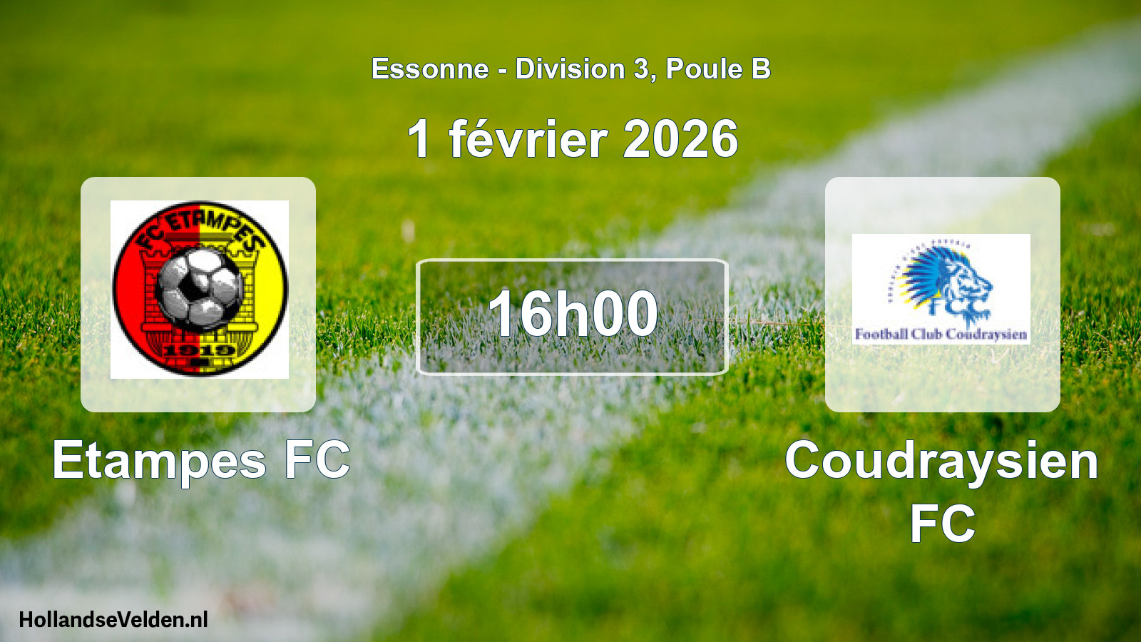 Scheduled Match: Etampes FC - Coudraysien FC (1 February 2026)