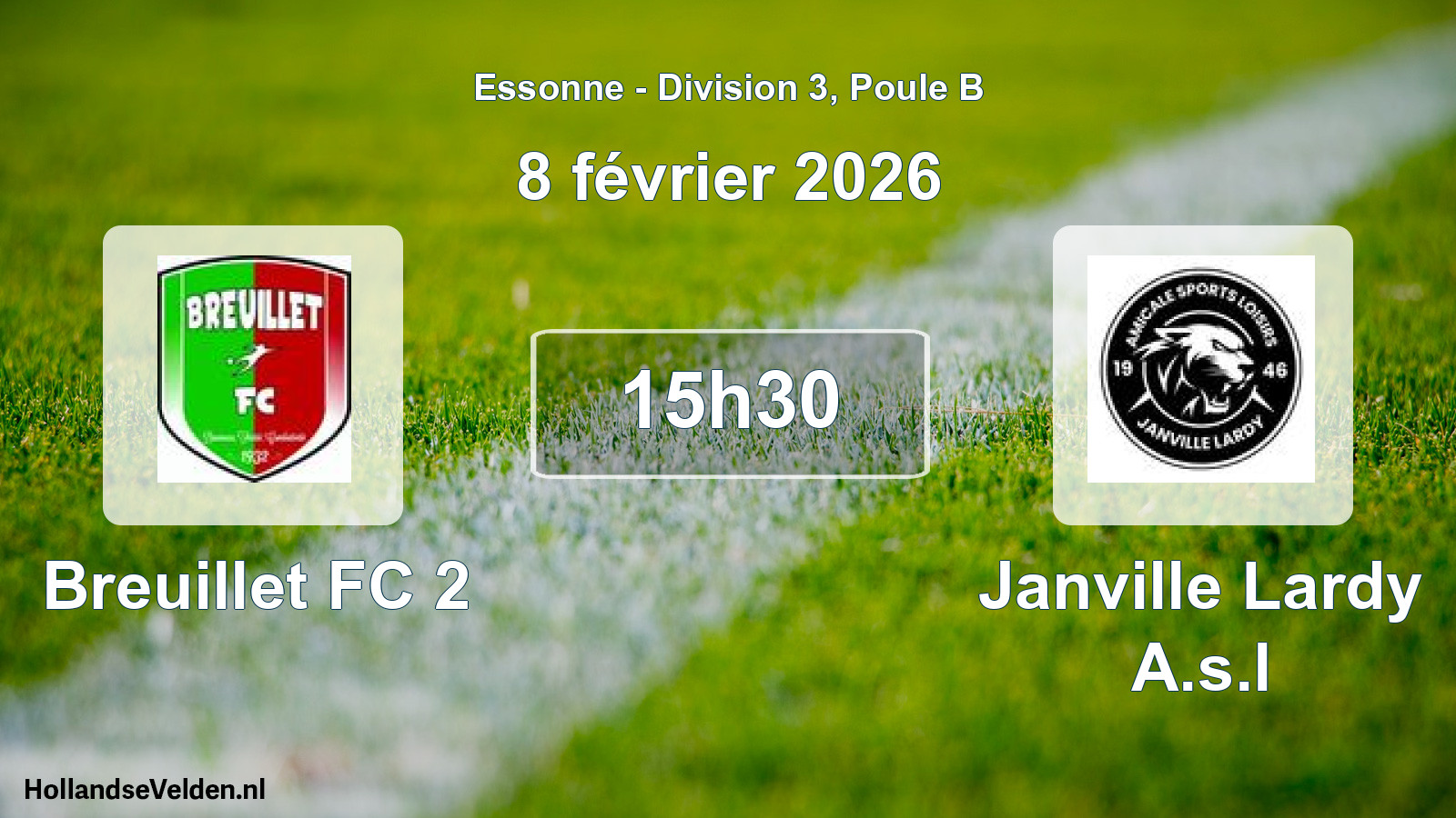 Scheduled Match: Breuillet FC 2 - Janville Lardy A.s.l (8 February 2026)