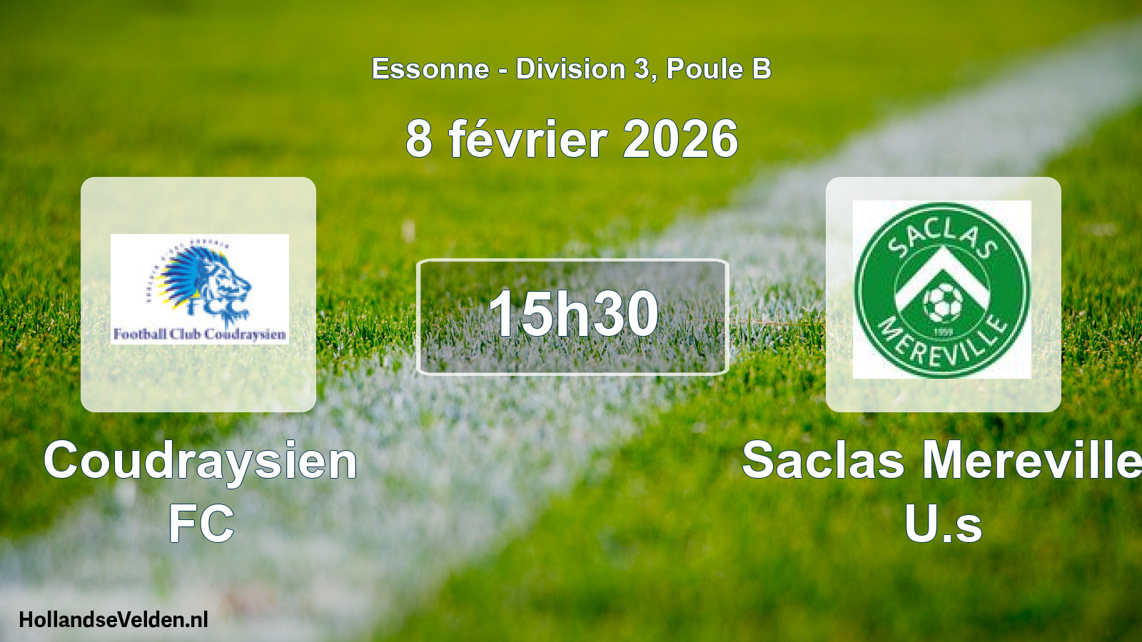 Match programmé: Coudraysien FC - Saclas Mereville U.s (8 février 2026)