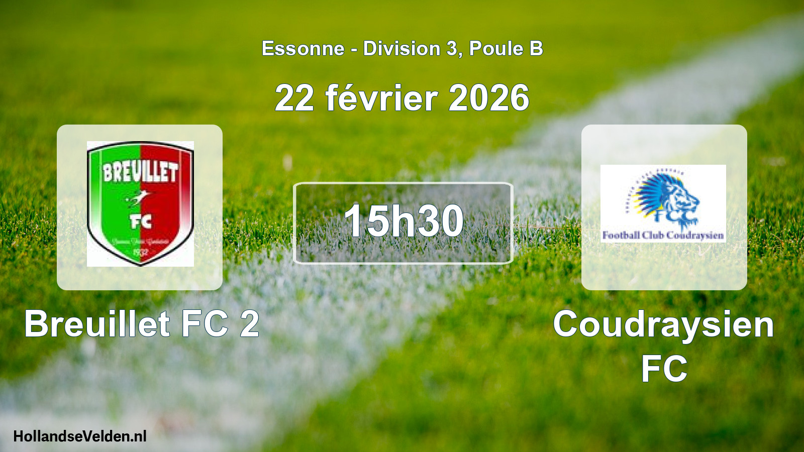 Scheduled Match: Breuillet FC 2 - Coudraysien FC (22 February 2026)