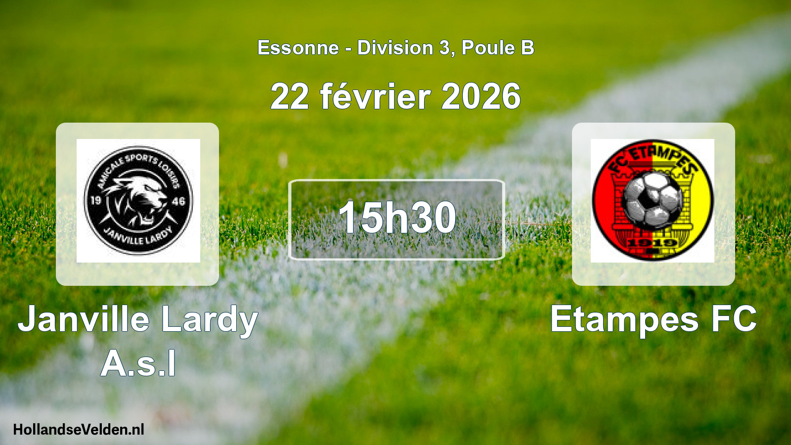 Match programmé: Janville Lardy A.s.l - Etampes FC (22 février 2026)
