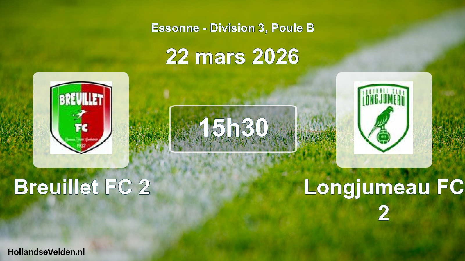 Match programmé: Breuillet FC 2 - Longjumeau FC 2 (22 mars 2026)