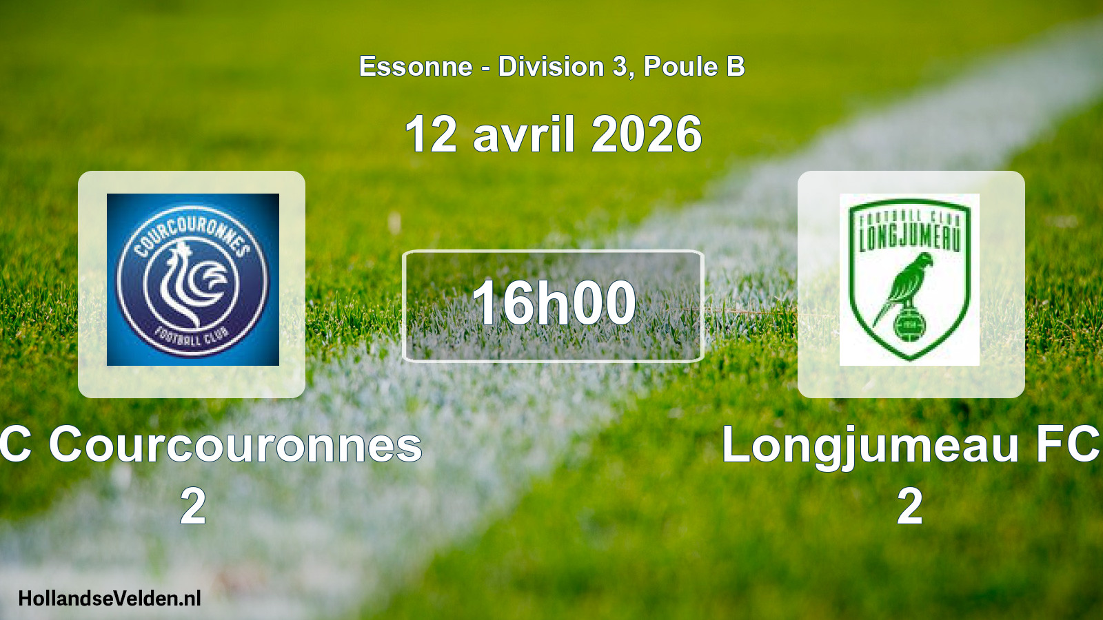 Scheduled Match: FC Courcouronnes 2 - Longjumeau FC 2 (12 April 2026)