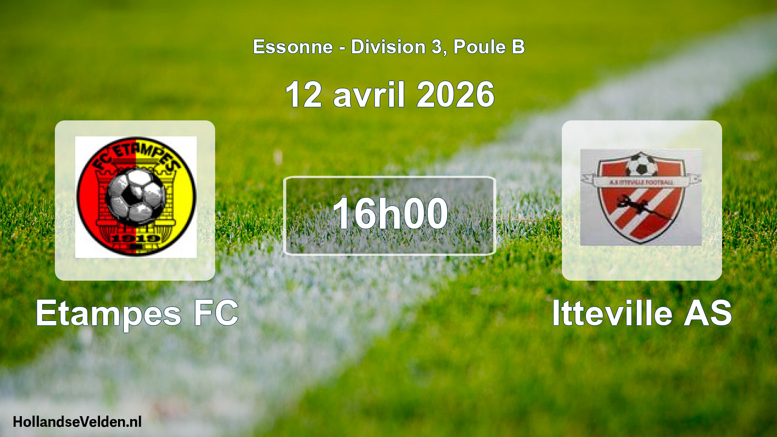 Match programmé: Etampes FC - Itteville AS (12 avril 2026)