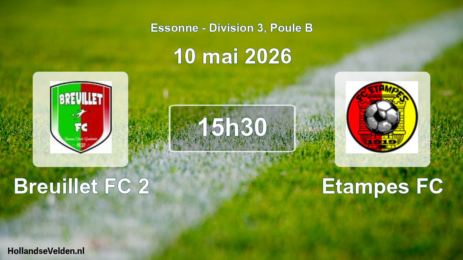 Match programmé: Breuillet FC 2 - Etampes FC (10 mai 2026)