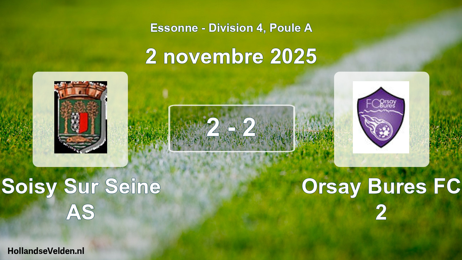Gespeelde wedstrijd: Soisy Sur Seine AS - Orsay Bures FC 2 2 - 2 (2 november 2025)