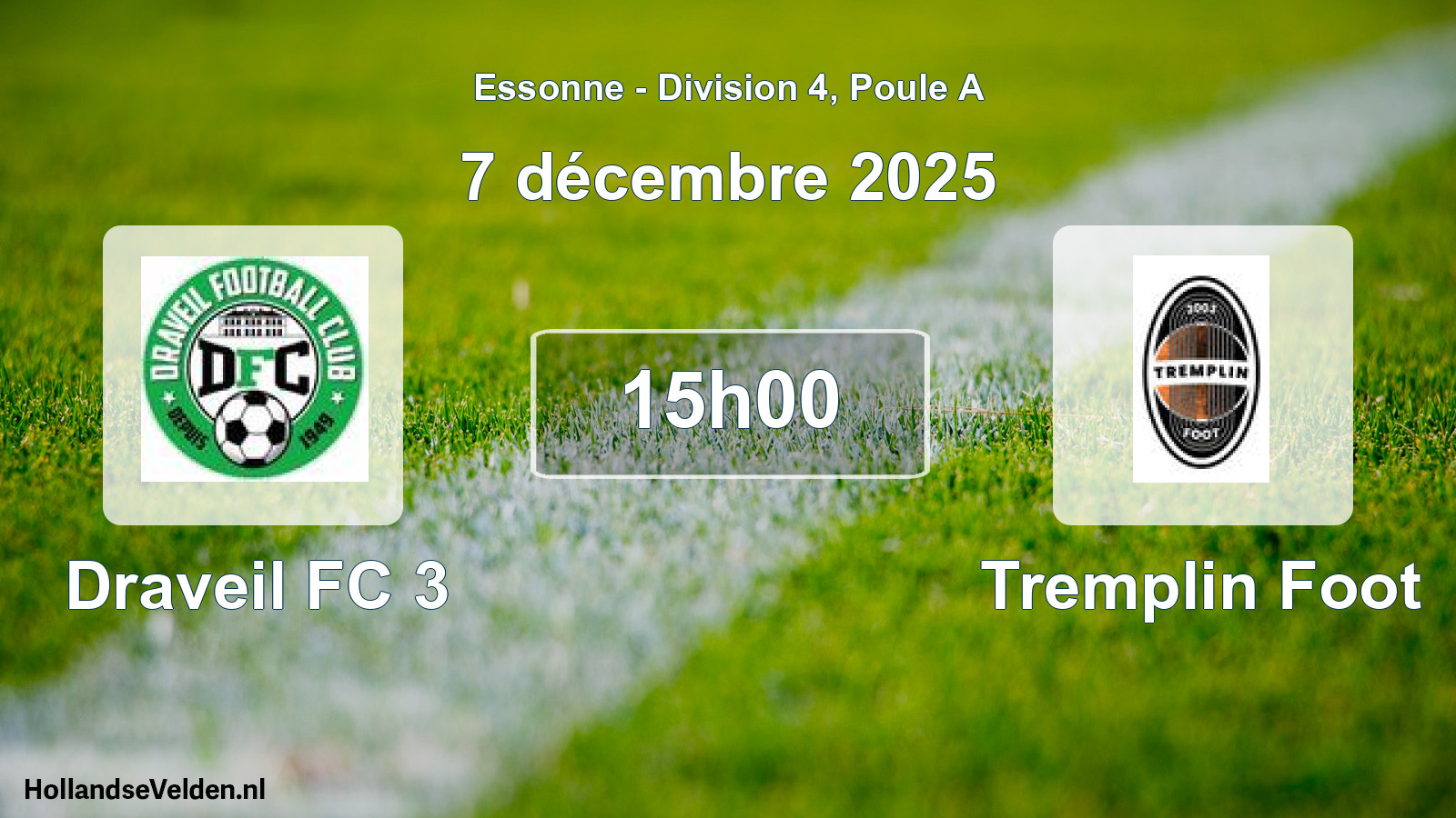 Geplande wedstrijd: Draveil FC 3 - Tremplin Foot (7 december 2025)