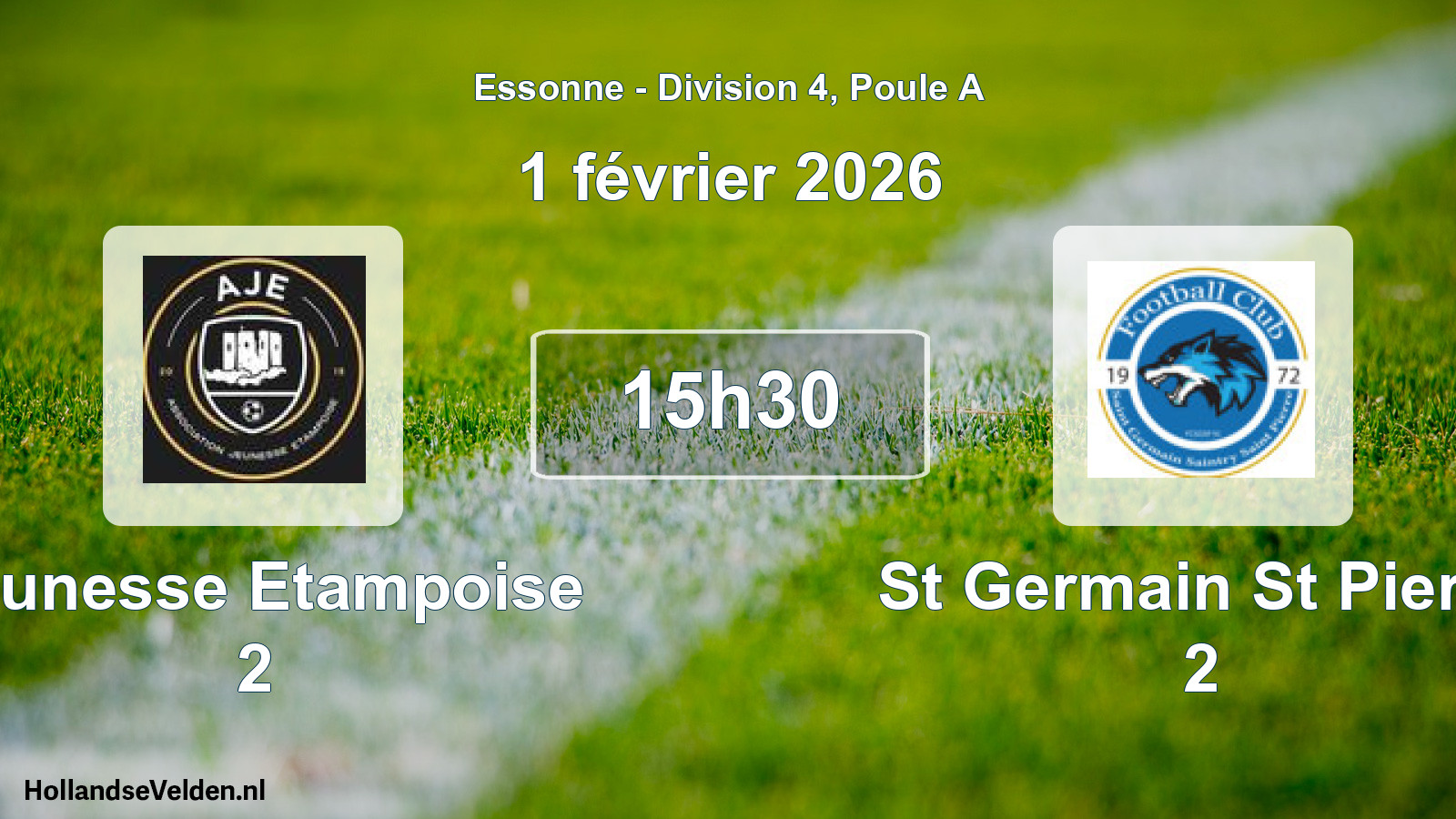 Scheduled Match: Jeunesse Etampoise 2 - St Germain St Pierre 2 (1 February 2026)