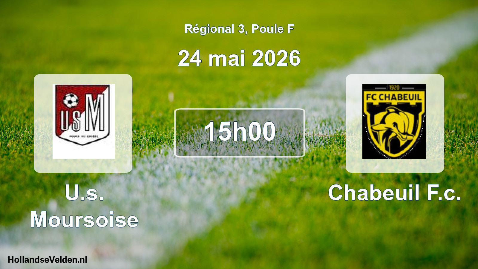 Geplande wedstrijd: U.s. Moursoise - Chabeuil F.c. (24 mai 2026)