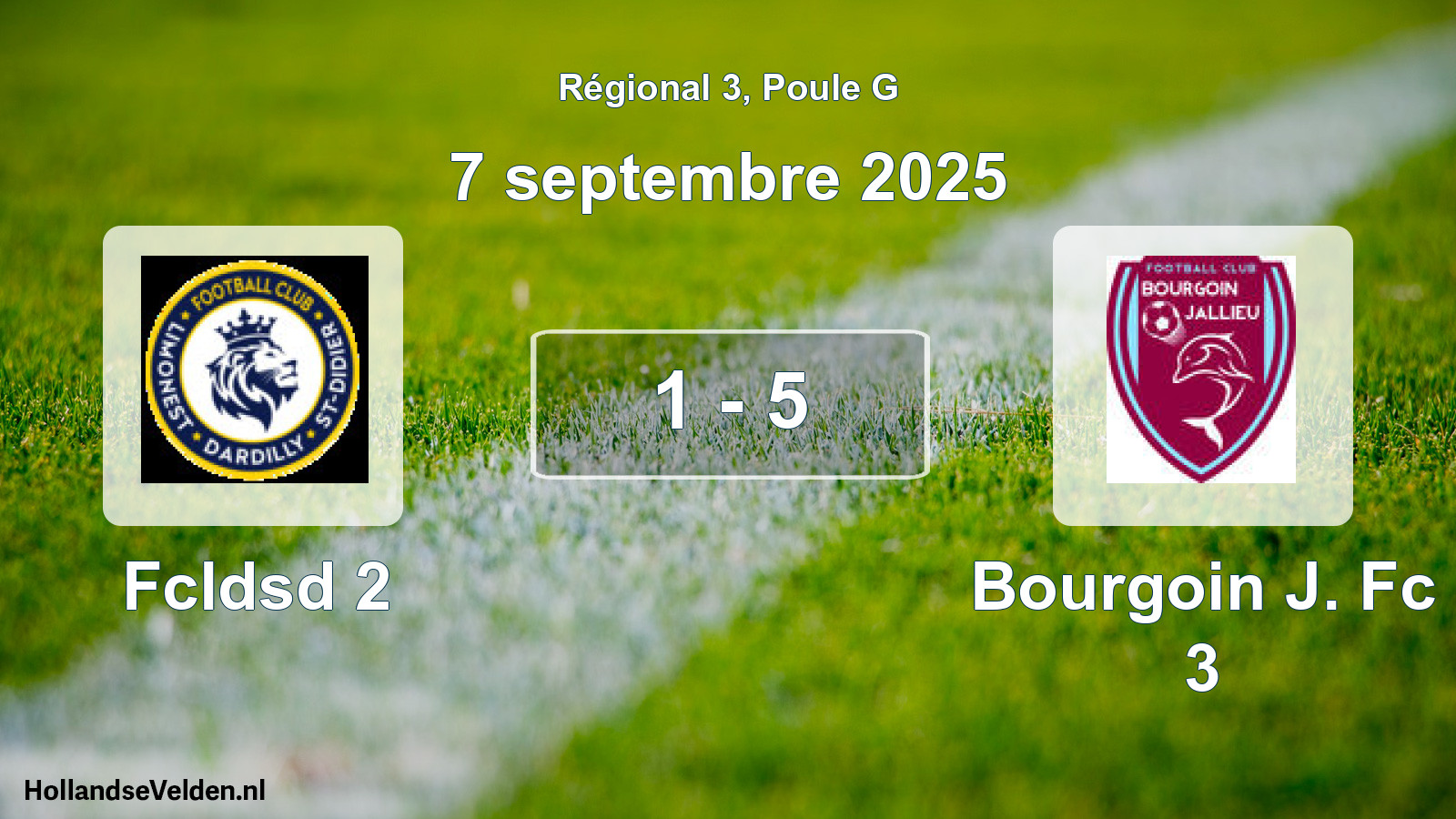 Gespeelde wedstrijd: Fcldsd 2 - Bourgoin J. Fc 3 1 - 5 (7 septembre 2025)