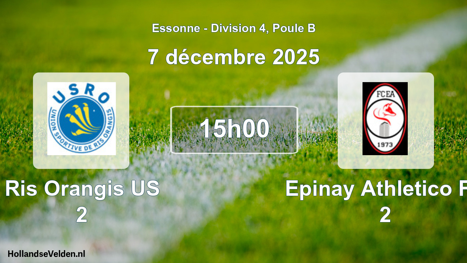 Geplande wedstrijd: Ris Orangis US 2 - Epinay Athletico FC 2 (7 december 2025)
