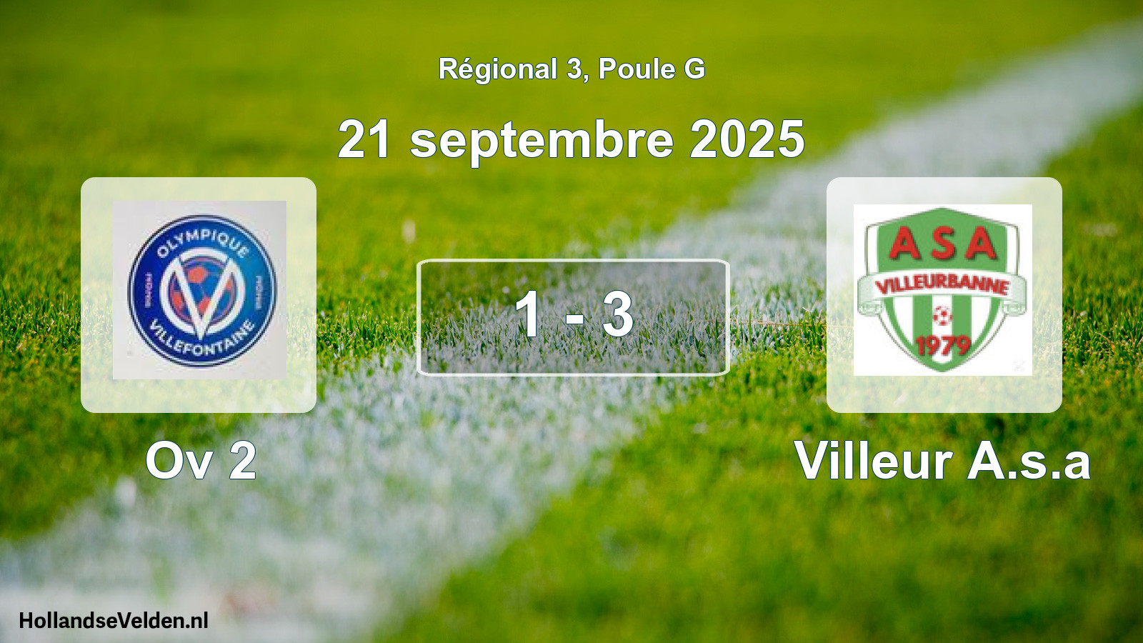 Gespeelde wedstrijd: Ov 2 - Villeur A.s.a 1 - 3 (21 september 2025)