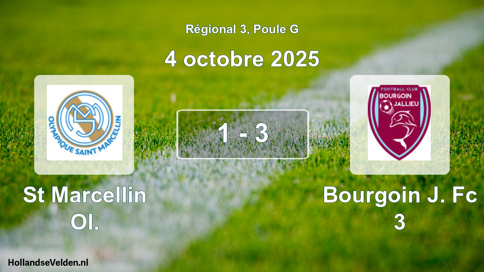 Gespeelde wedstrijd: St Marcellin Ol. - Bourgoin J. Fc 3 1 - 3 (4 oktober 2025)