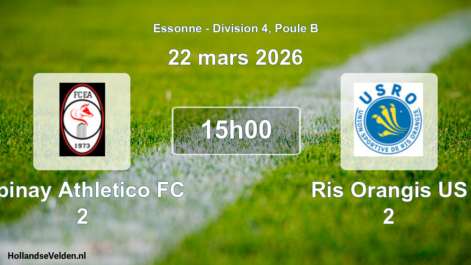 Scheduled Match: Epinay Athletico FC 2 - Ris Orangis US 2 (22 March 2026)